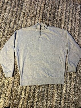 ASOS Men's Light Gray Quarter-Zip Sweater